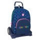раница,раници,safta,evolution,trolley,benetton,damero,wheeled,backpack,multicolor,(blue)