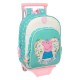 раница,раници,safta,peppa,pig,pretty,flowers,wheeled,backpack,multicolor,(green)