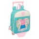 раница,раници,safta,peppa,pig,pretty,flowers,wheeled,backpack,multicolor,(green)