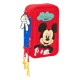канцеларски,принадлежности,safta,triple,filled,mickey,mouse,good,day,pencil,case,36,pieces,red,(multicolor)