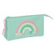канцеларски,принадлежности,safta,triple,glowlab,amazing,pencil,case,multicolor,(green)