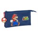 канцеларски,принадлежности,safta,triple,super,mario,trick,pencil,case,blue,(multicolor)