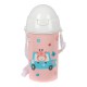 бутилки,за,вода,safta,automatic,opening,with,straw,preschool,giraffe,water,bottle,500ml,multicolor,(pink)
