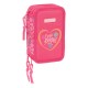 канцеларски,принадлежности,safta,triple,feeling,pencil,case,37,pieces,pink,(multicolor)
