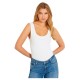 тениска,дамски,тениски,guess,triangle,bling,rib,sleeveless,t,shirt,pure,white,(white)