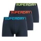 боксерки,мъжко,бельо,superdry,m3110450b,trunk,boxers,3,units,blue,(eclipse,navy,neon)