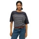 тениска,дамски,тениски,superdry,studios,dropped,shoulder,short,sleeve,t,shirt,navy,optic,stripe,(blue)
