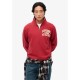 блуза,мъжки,пуловери,superdry,vintage,athletic,half,zip,sweatshirt,red
