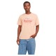 тениска,мъжки,тениски,jack,&,jones,logo,short,sleeve,t,shirt,peach,parfait,melange,(beige)