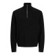 блуза,мъжки,пуловери,дамски,пуловери,jack,&,jones,milano,stitch,half,zip,sweater,black,(black)