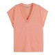 тениска,дамски,тениски,scotch,&,soda,u9a00648t,short,sleeve,v,neck,t,shirt,peach,pink,(orange)