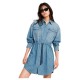 рокля,дамски,поли,и,рокли,g,star,relaxed,drawcord,denim,long,sleeve,dress,blue