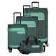 куфари,travelite,viia,4w,l,expandable,m,expandable,s,trolley,bag,green,(green)