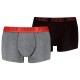 боксерки,мъжко,бельо,puma,everyday,boxers,2,units,red,fire,mid,grey,melange,(black,grey)