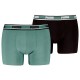 боксерки,мъжко,бельо,puma,logo,elastics,boxers,2,units,dark,sage,black,(green,black)