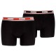 боксерки,мъжко,бельо,puma,logo,elastics,boxers,2,units,red,fire,black,(black)