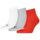 чорапи,мъжки,чорапи,puma,quarter,plain,socks,3,pairs,red,grey,white,(multicolor)