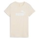 тениска,дамски,тениски,puma,ess,n1,logo,short,sleeve,t,shirt,alpine,snow,(beige)