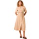 рокля,дамски,поли,и,рокли,garcia,c50287,short,sleeve,midi,dress,beige