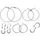 бижутерия,urban,classics,basic,hoop,earrings,6,pairs,silver