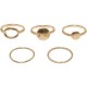 бижутерия,urban,classics,basic,stacking,ring,5,units,golden,(gold)