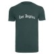 тениска,мъжки,тениски,дамски,тениски,mister,tee,los,angeles,wording,short,sleeve,t,shirt,green,(bottle,green)