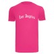 тениска,мъжки,тениски,дамски,тениски,mister,tee,los,angeles,wording,short,sleeve,t,shirt,pink,(hibiskus,pink)