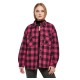 дамски,блузи,дамски,ризи,urban,classics,flannel,lace,up,shirt,wild,violet,black,(pink)