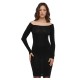 рокля,дамски,поли,и,рокли,urban,classics,off,shoulder,glitter,long,sleeve,dress,black