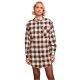 карирана,риза,дамски,блузи,дамски,ризи,urban,classics,oversized,check,flannel,long,sleeve,shirt,pink,brown