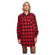 карирана,риза,дамски,блузи,дамски,ризи,urban,classics,oversized,check,flannel,long,sleeve,shirt,red