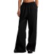 панталони,дамски,панталони,urban,classics,linen,mixed,wide,pants,black,(black)