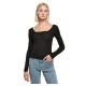 тениска,дамски,тениски,urban,classics,rib,squared,neckline,long,sleeve,t,shirt,black,(black)