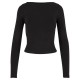 тениска,дамски,тениски,urban,classics,ruffled,super,slim,long,sleeve,t,shirt,2,units,black