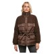 яке,дамски,якета,и,палта,urban,classics,sherpa,mix,puffer,big,jacket,brown