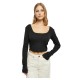 тениска,дамски,тениски,urban,classics,short,rib,corsage,long,sleeve,t,shirt,black,(black)