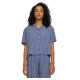 риза,с,къс,ръкав,дамски,блузи,дамски,ризи,urban,classics,viscose,resort,short,sleeve,shirt,vintage,blue,stripe,(blue)