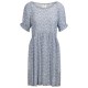 рокля,дамски,поли,и,рокли,trespass,margaret,short,sleeve,dress,blue,(cool,blue,print)