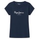 тениска,детски,тениски,pepe,jeans,hana,glitter,n,short,sleeve,t,shirt,navy,(blue)