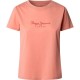 тениска,дамски,тениски,pepe,jeans,macy,short,sleeve,t,shirt,washed,pink,(orange)
