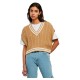 блуза,дамски,пуловери,дамски,плетени,дрехи,urban,classics,cropped,knit,college,v,neck,sweater,brown,(union,beige)