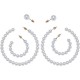 бижутерия,urban,classics,pearl,hoop,earrings,3,units,golden,(gold)