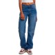 дънки,дамски,панталони,urban,classics,straight,fit,jeans,rinse,washed,(blue)