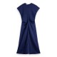 рокля,дамски,поли,и,рокли,scotch,&,soda,179574,satin,short,sleeve,midi,dress,blue