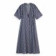 рокля,дамски,поли,и,рокли,scotch,&,soda,179582,short,sleeve,midi,dress,blue