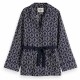 тениска,дамски,пижами,scotch,&,soda,printed,long,sleeve,pyjama,t,shirt,blue