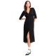 рокля,дамски,поли,и,рокли,armani,exchange,xw000147,af10842,3,4,sleeve,midi,dress,black