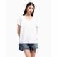 тениска,дамски,тениски,armani,exchange,xw000531,af10359,short,sleeve,v,neck,t,shirt,white