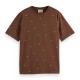 тениска,мъжки,тениски,scotch,&,soda,180052,aop,regular,fit,short,sleeve,t,shirt,cold,brew,(brown)