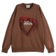 блуза,дамски,блузи,scotch,&,soda,fringed,heart,oversized,sweatshirt,brown